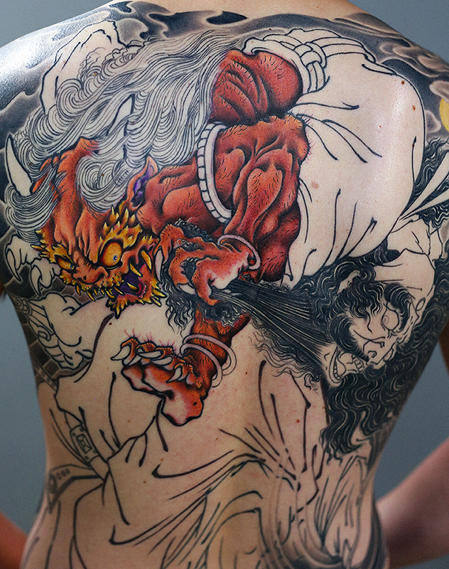 鍾馗 鬼退治 背中 製作中 | YK-TATTOO BLOG