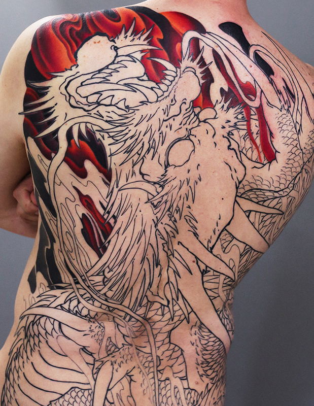 昇龍 背中一面 製作中 | YK-TATTOO BLOG