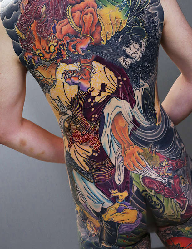 鍾馗、鬼退治 背中一面 製作中 | YK-TATTOO BLOG