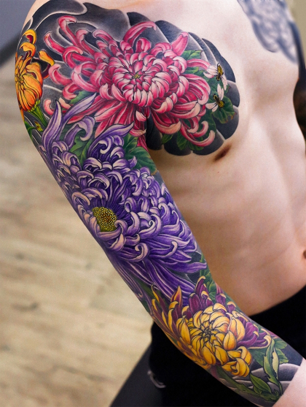 刺青妖艶花 Tattooing キンセンカ #Calendula ． ． ． #tattoo #reikotattoo