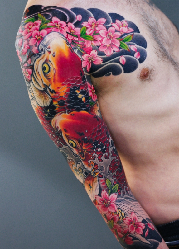 鯉 腕七分 桜 製作中 | YK-TATTOO BLOG
