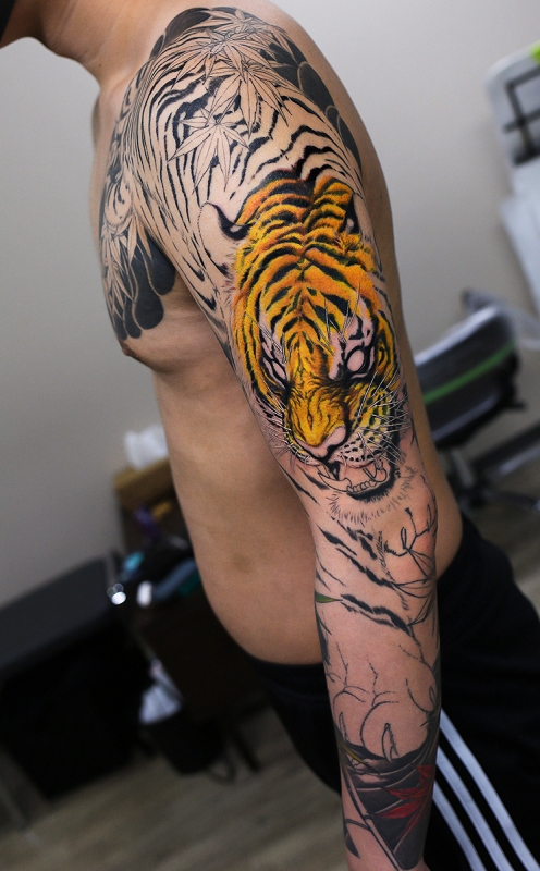 人気満点 虎紅葉 腕十分袖 製作中 | YK-TATTOO BLOG その他
