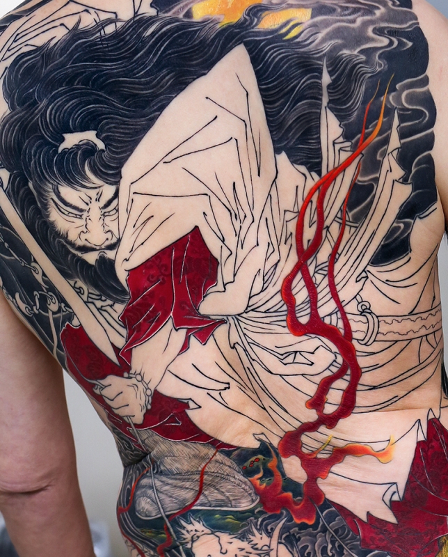 須佐之男命 背中一面 製作中 | YK-TATTOO BLOG