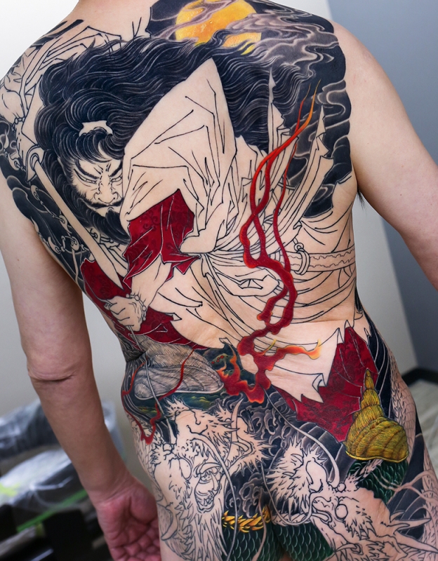 須佐之男命 背中一面 製作中 | YK-TATTOO BLOG