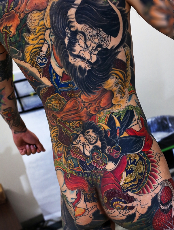 黒旋風 リキ 背中一面 製作中 | YK-TATTOO BLOG