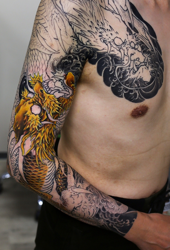 ThreeTidesTattoo mutsuo | Nue #nue #鵺#鵼#大阪タトゥー#東京