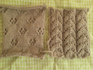 激安単価で フェリシモ ローズカラーで作る棒針透かし柄サンプラー