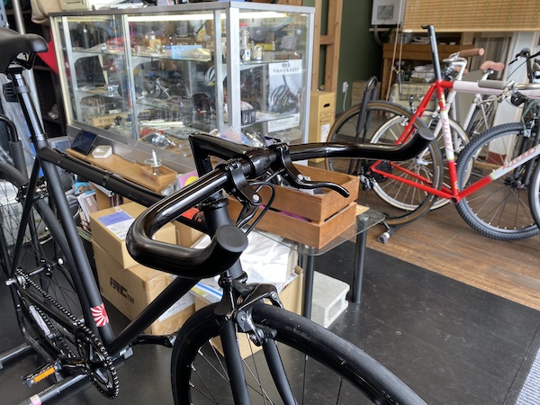 FUJI フジ　ピスト　完成車外し品 ドロップハンドル＋ブレーキレバー＋ステム FUJI フジ ピスト 完成車外し品 ドロップハンドル＋ブレーキ