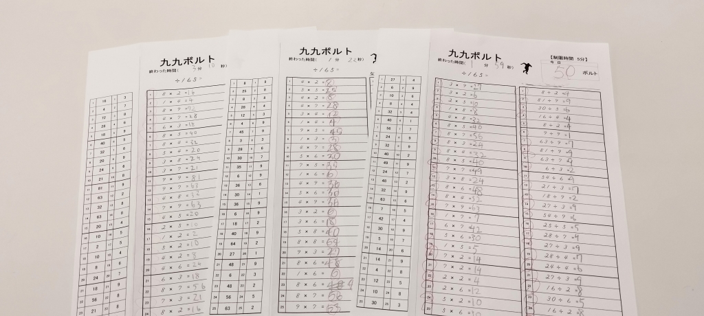 九九ボルト大いに活用してください | きねむちそろばん教室のブログ
