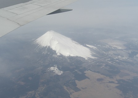 上空からみた富士山