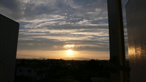 今日の夕日
