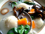香茹菜心圓湯