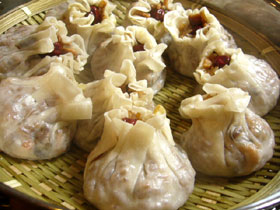 焼売の蒸しあがり