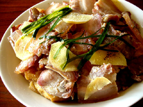 油豆腐蒸咸肉