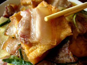 油豆腐蒸咸肉