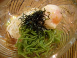 魚そうめんと半熟卵