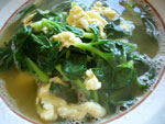 鶏毛菜蛋湯(鶏毛菜と卵のスープ)