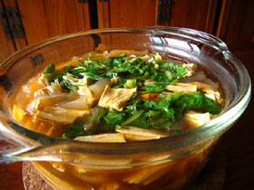開洋腐竹粉皮湯(湯葉と粉皮と干し蝦のスープ)
