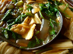 開洋腐竹粉皮湯(湯葉と粉皮と干し蝦のスープ)