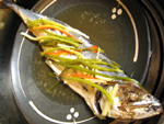 清蒸馬鮫魚(干しサワラの蒸したもの)