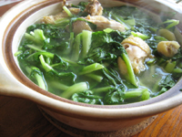鶏毛菜と鶏のスープ