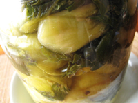 チンゲン菜の漬物