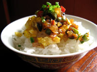 柏香老臘肉のご飯