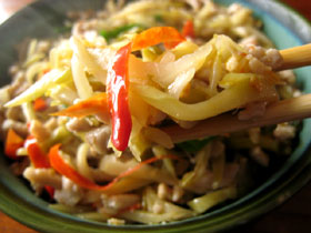 泡子孫菜炒肉絲