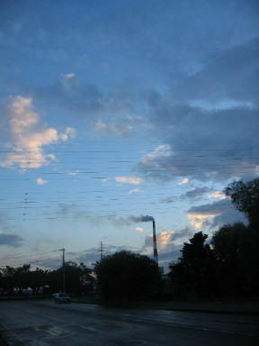 夕立後