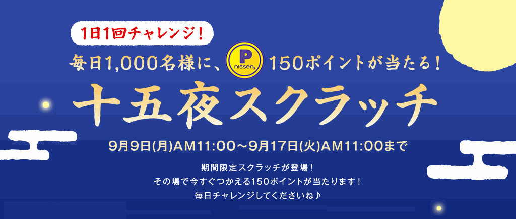 ニッセン150ポイントプレゼントキャンペーン