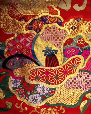 刺繍が豪華なアンティーク名古屋帯 | 昔キモノと大正ロマン 大江戸和子からのお知らせ