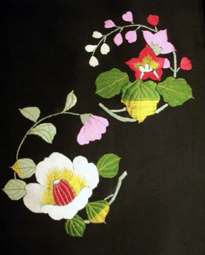 刺繍が豪華なアンティーク名古屋帯 | 昔キモノと大正ロマン 大江戸和子からのお知らせ