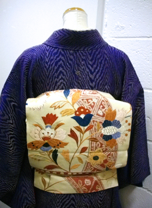 素敵なアンティーク刺繍帯のコーディネイト | 昔キモノと大正ロマン 大江戸和子からのお知らせ