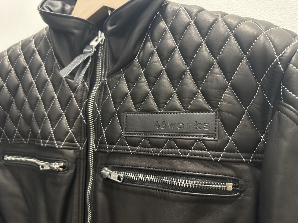 46Worksアーカナレザージャケットブラックカラー一部サイズ入荷の