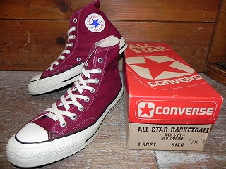 70s CONVERSE ALL STAR HI MAROON 7.5 | panagorias 古着屋ブログ通販