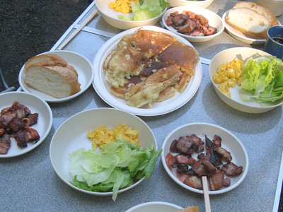 花の森オートキャンピア 朝食