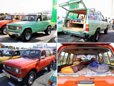 イナズマフェスティバル_2017_展示車_ランクル_丸目_クラシック_カスタム_NANGA_シュラフ_車中泊_ペンドルトン
