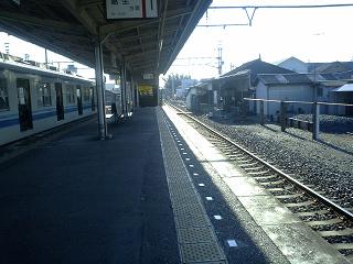 田沼駅に到着