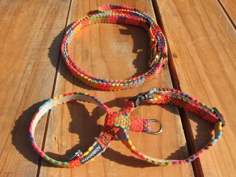 フントヒュッテオリジナル首輪カラーリードリーシュハーネス文京区かわいい首輪東京フントヒュッテGOODBOYコラボ商品手編みハンドメイドウーブンWoven Collar Leash Harness19.jpg