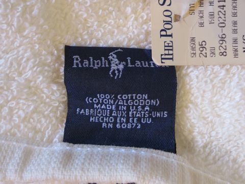 POLO BEAR ポロベアー POLO by Ralph Lauren ラルフローレン ビーチタオル ブランケット 画像 USA製 MADE IN USA アメリカ製 米国製 ヴィンテージ デッドストック 4.jpg