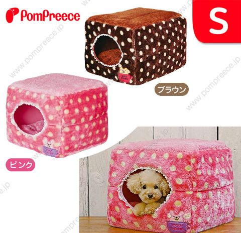 ポンポリース PomPreece 犬用ベッド犬用カドラー画像かわいい犬用ベッド販売店都内犬グッズショップ東京フントヒュッテ駒込 2WAYカドラー ドットボア_2.jpg