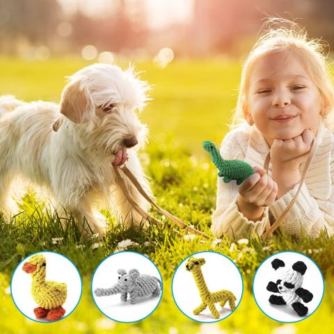 Focuspet犬のおもちゃドッグトイ画像ペットトイロープのおもちゃ丈夫犬噛むぬいぐるみキリンパンダダックあひるぞう象恐竜犬運動不足ストレス解消_7.jpg