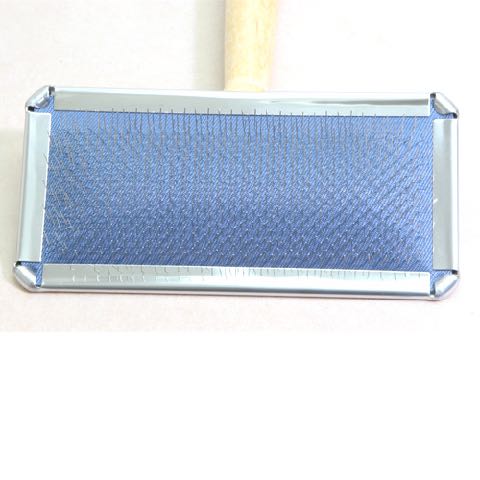 岡野製作所 静電スリッカーブラシ 日本製 MADE IN JAPAN 国産 静電気防止除去高級ソフトタイプ 画像 犬 ブラッシング トリミング Slicker Brush 5