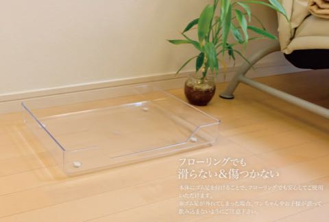 クリアレット ミニ トレー&シーツストッパーセット【一部店舗様限定商品】 clearlet ミニ 画像 ペットトイレ 犬 トイレ 透明 デザイナーズ オシャレな犬用品 _ 5.jpg