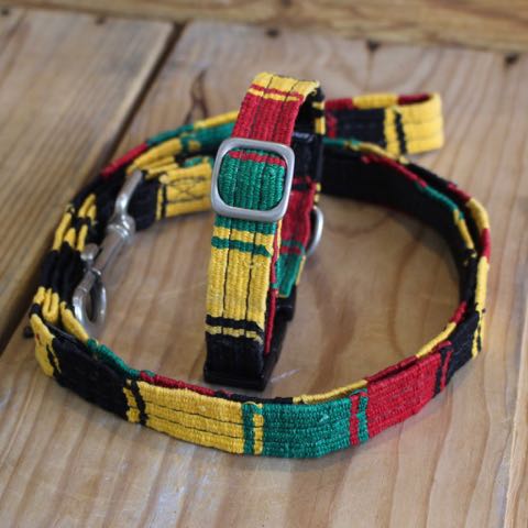 Color Pet Products MAYA Rasta カラーペットプロダクツ マヤ 首輪&リードセット ラスタカラー ジャマイカ レゲエ 民族 かわいい 犬グッズ 犬用品 販売 東京 フントヒュッテ 5.jpg