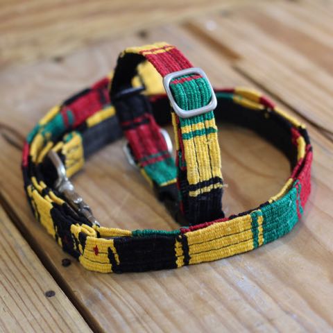 Color Pet Products MAYA Rasta カラーペットプロダクツ マヤ 首輪&リードセット ラスタカラー ジャマイカ レゲエ 民族 かわいい 犬グッズ 犬用品 販売 東京 フントヒュッテ 7.jpg