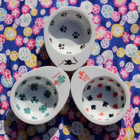 FARZEN ファーゼン フードボウル ドゥーエッグフードボウル 画像 犬用食器 日本製 MADE IN JAPAN 東京 フントヒュッテ 肉球 クローバー トランプ _ 2.jpg