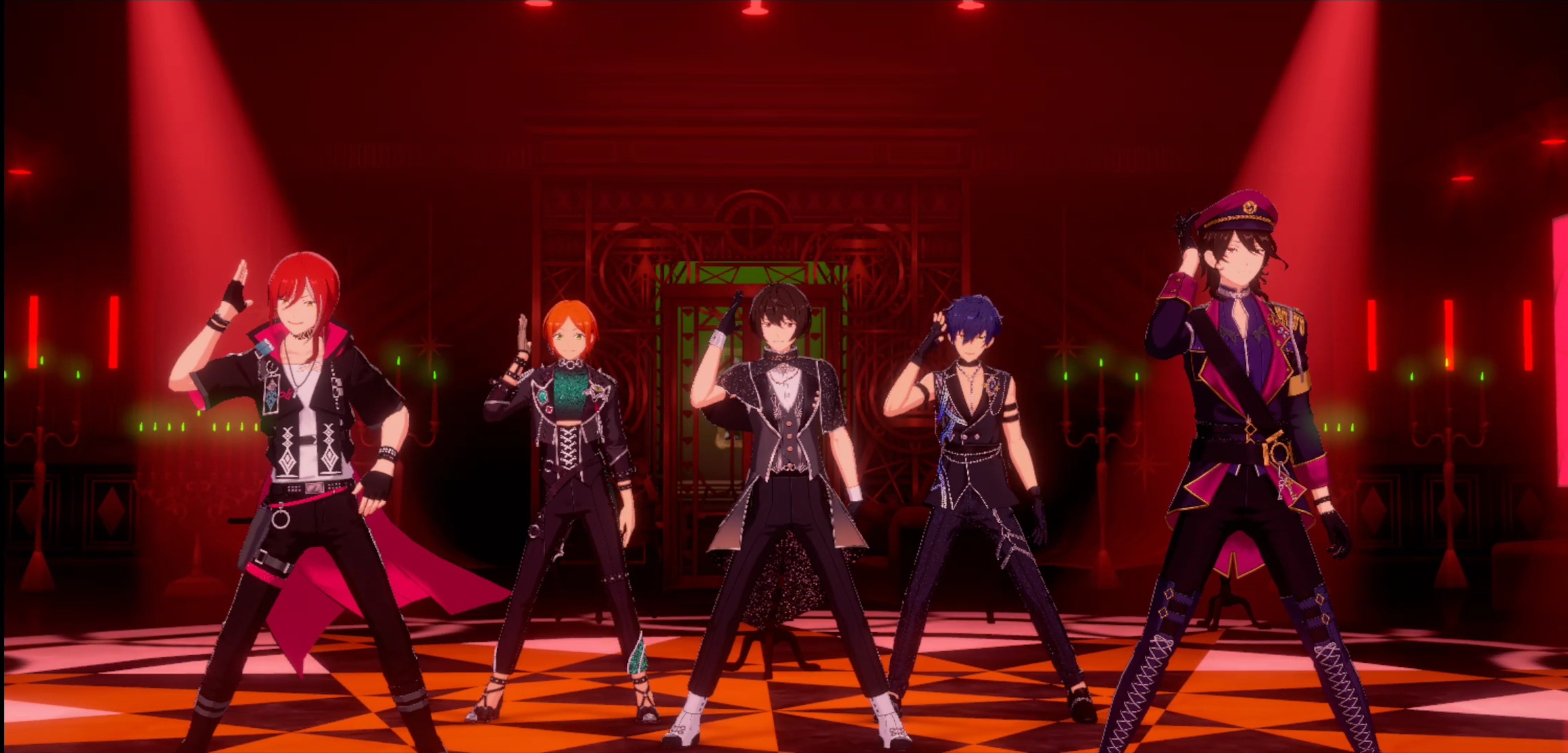 あんスタ SHUFFLE×囁くイービルTELEPHONE イービル 衣装 あんスタMusic スカウト！EVIL NUM+ 氷鷹北斗 朔間凛月 逆先夏目 葵