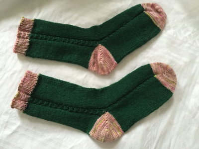 Green and Pink Socks