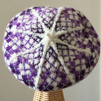 Argyle Beret Purple